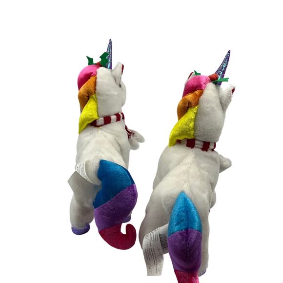 Gemmy 2 Shimmy Animated Singing Dancing Unicorn Plush Christmas READ Description - Picture 2 of 13